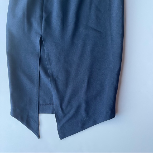 SHOWPO NAVY BLUE SWEETHEART NECKLINE DRESS W/ SLIT - Picture 4 of 15